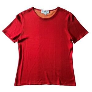 100% silk short sleeve tee